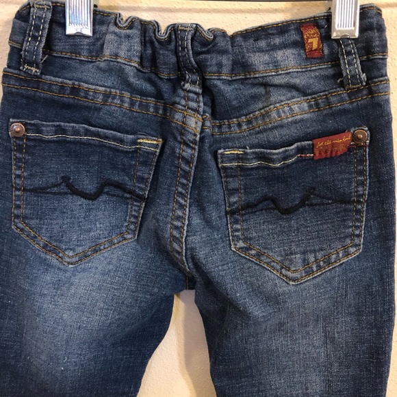7 For All Mankind Girl’s Size 4 Distressed Jeans - Picture 7 of 10